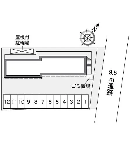 ★手数料０円★城陽市富野長池　月極駐車場（LP）